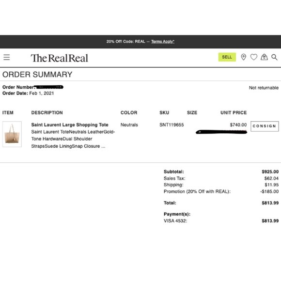 SAINT LAURENT East West large leather tote - Picture 16 of 16